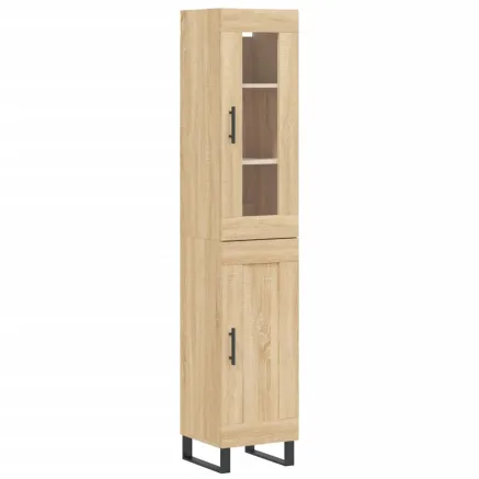 Buffet haut Chêne sonoma 34,5x34x180 cm Bois d'ingénierie 2