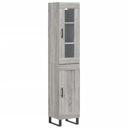 Buffet haut Sonoma gris 34,5x34x180 cm Bois d'ingénierie 2