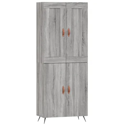 Buffet haut Sonoma gris 69,5x34x180 cm Bois d'ingénierie 2