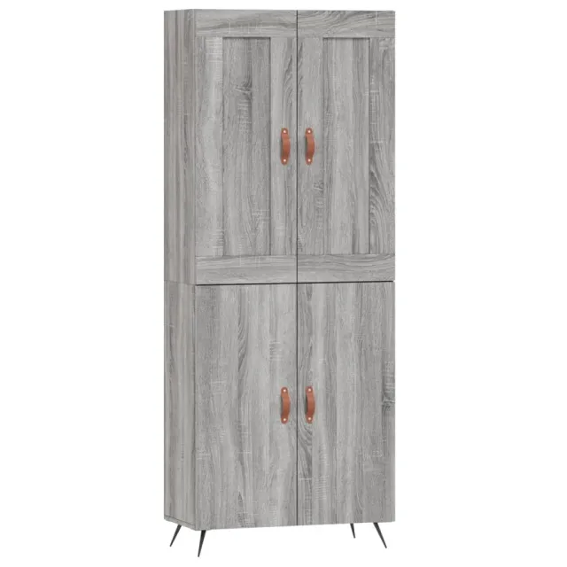 Buffet haut Sonoma gris 69,5x34x180 cm Bois d'ingénierie