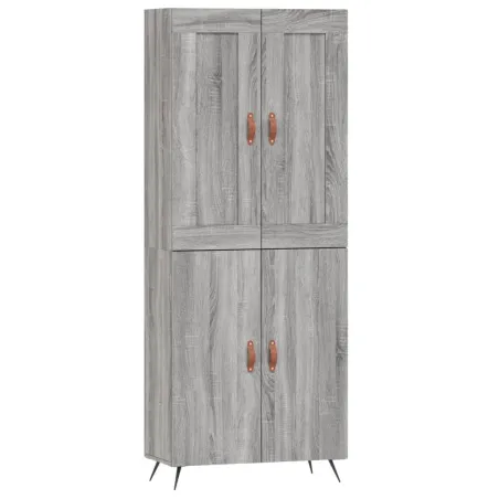 Buffet haut Sonoma gris 69,5x34x180 cm Bois d'ingénierie