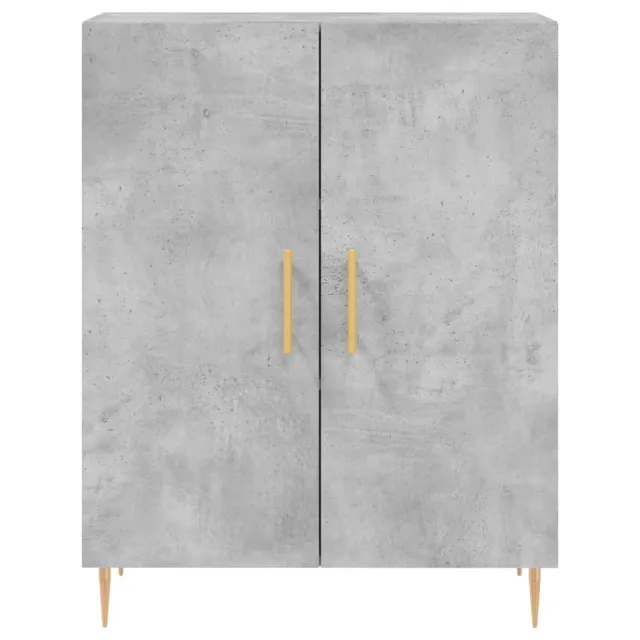 Buffet haut Gris béton 69,5x34x180 cm Bois d'ingénierie