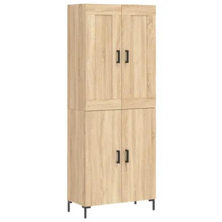 Buffet haut Chêne sonoma 69,5x34x180 cm Bois d'ingénierie 2