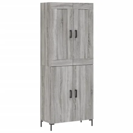 Buffet haut Sonoma gris 69,5x34x180 cm Bois d'ingénierie 2