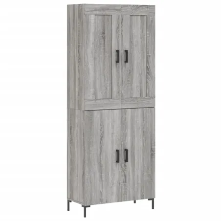 Buffet haut Sonoma gris 69,5x34x180 cm Bois d'ingénierie