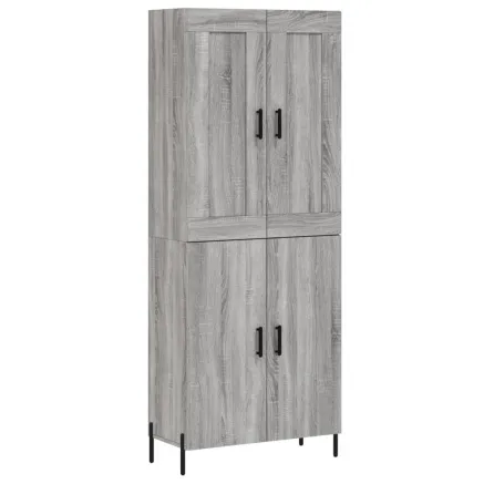 Buffet haut Sonoma gris 69,5x34x180 cm Bois d'ingénierie 2