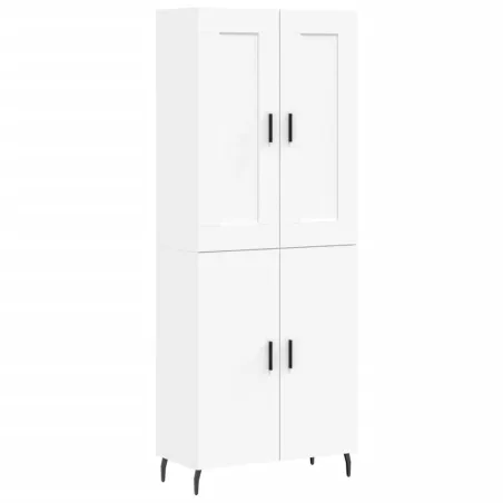 Buffet haut Blanc 69,5x34x180 cm Bois d'ingénierie