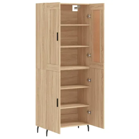 Buffet haut Chêne sonoma 69,5x34x180 cm Bois d'ingénierie