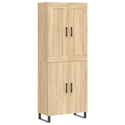 Buffet haut Chêne sonoma 69,5x34x180 cm Bois d'ingénierie 2