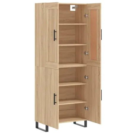 Buffet haut Chêne sonoma 69,5x34x180 cm Bois d'ingénierie