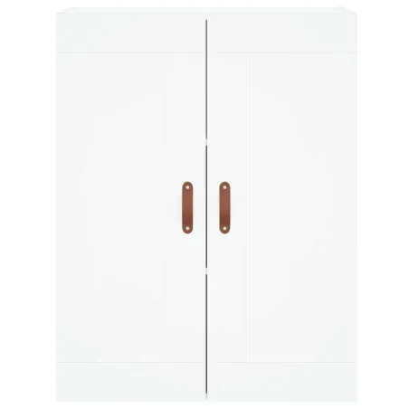 Buffet haut Blanc 69,5x34x180 cm Bois d'ingénierie