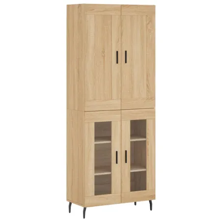 Buffet haut Chêne sonoma 69,5x34x180 cm Bois d'ingénierie