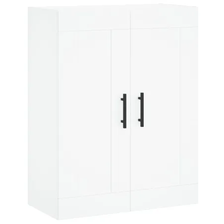 Buffet haut Blanc 69,5x34x180 cm Bois d'ingénierie