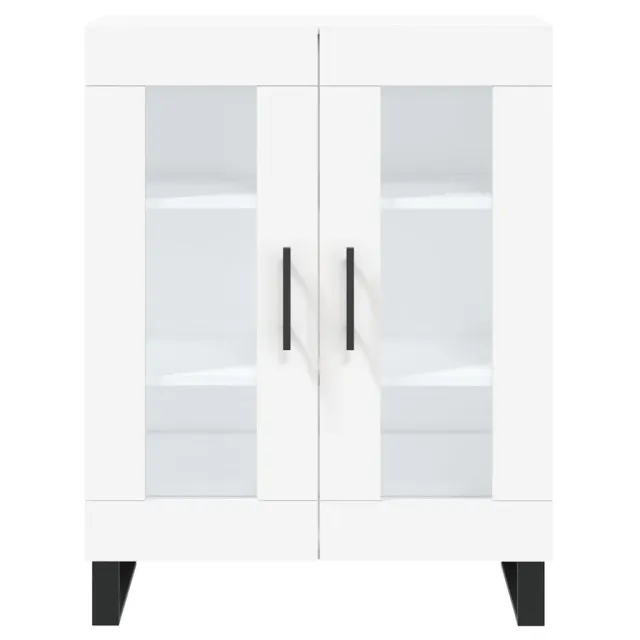 Buffet haut Blanc 69,5x34x180 cm Bois d'ingénierie