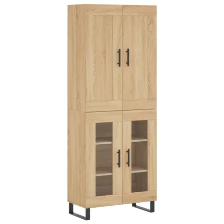 Buffet haut Chêne sonoma 69,5x34x180 cm Bois d'ingénierie