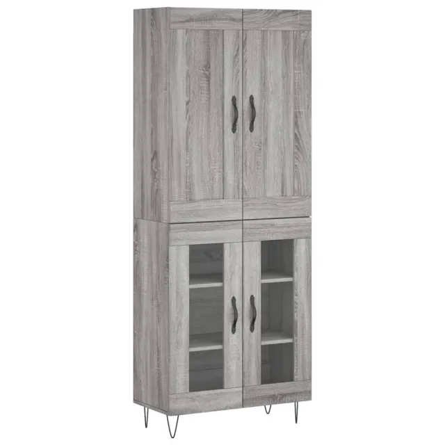 Buffet haut Sonoma gris 69,5x34x180 cm Bois d'ingénierie