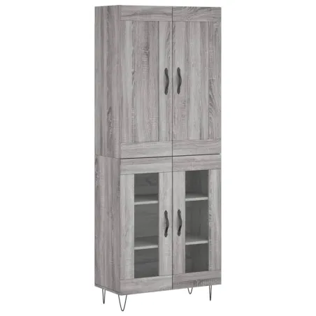 Buffet haut Sonoma gris 69,5x34x180 cm Bois d'ingénierie
