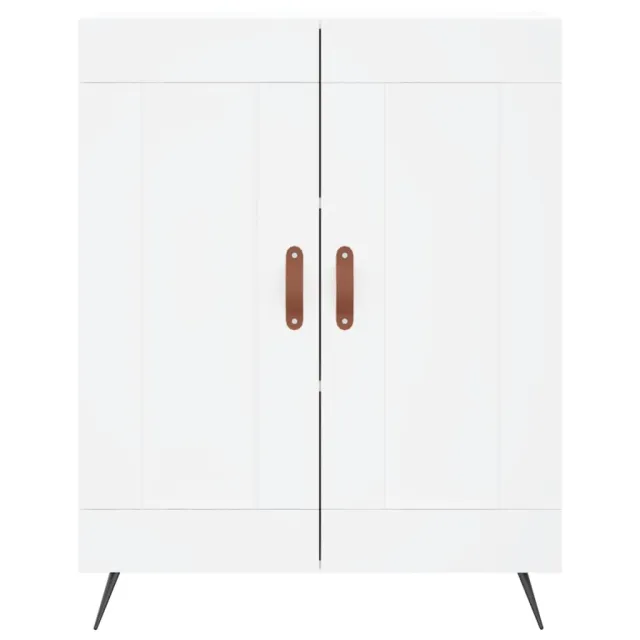 Buffet haut Blanc 69,5x34x180 cm Bois d'ingénierie