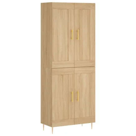 Buffet haut Chêne sonoma 69,5x34x180 cm Bois d'ingénierie 2