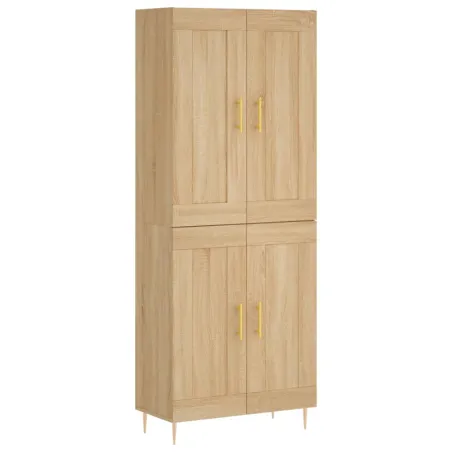 Buffet haut Chêne sonoma 69,5x34x180 cm Bois d'ingénierie