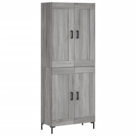 Buffet haut Sonoma gris 69,5x34x180 cm Bois d'ingénierie 2