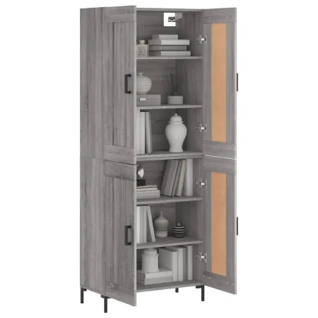 Buffet haut Sonoma gris 69,5x34x180 cm Bois d'ingénierie
