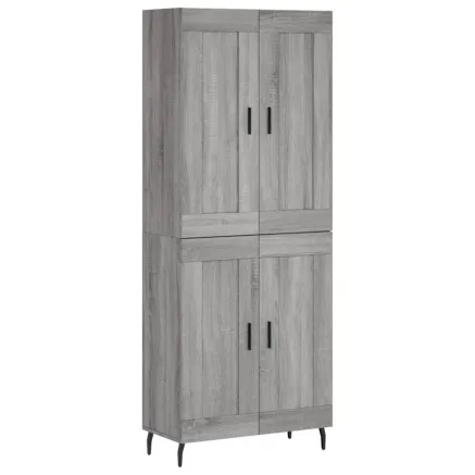 Buffet haut Sonoma gris 69,5x34x180 cm Bois d'ingénierie 2