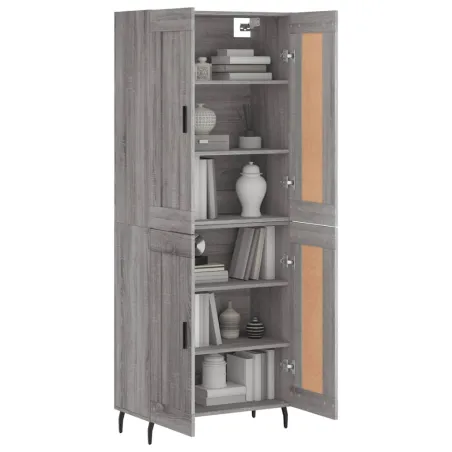 Buffet haut Sonoma gris 69,5x34x180 cm Bois d'ingénierie