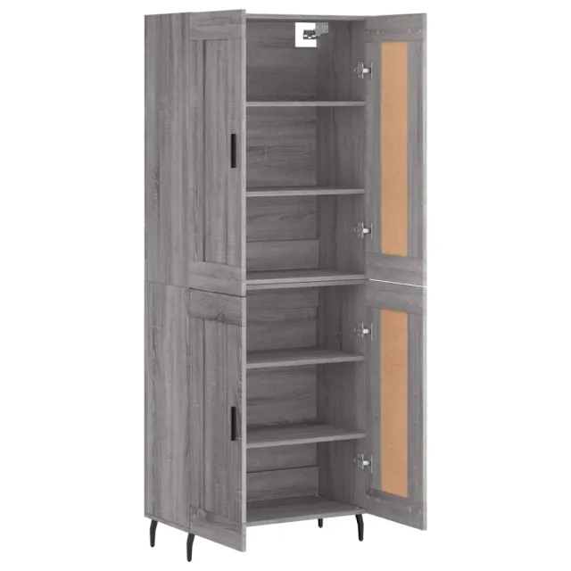 Buffet haut Sonoma gris 69,5x34x180 cm Bois d'ingénierie
