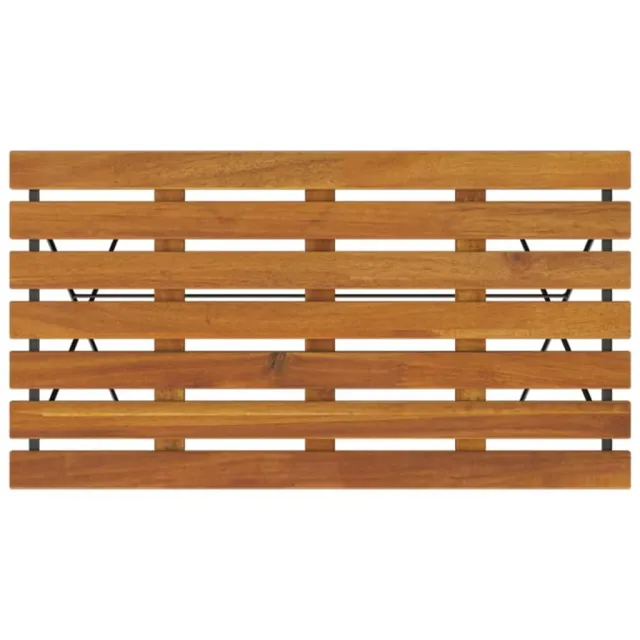 Table de bistro pliante 100x54x71cm Bois acacia solide et acier