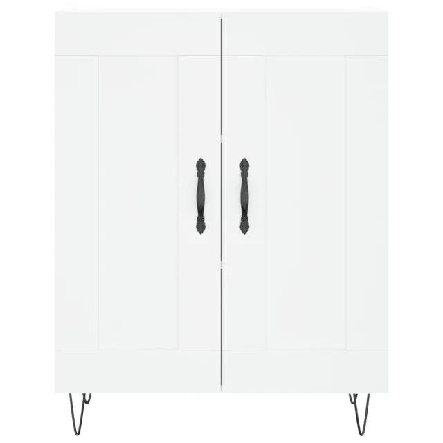 Buffet haut Blanc 69,5x34x180 cm Bois d'ingénierie