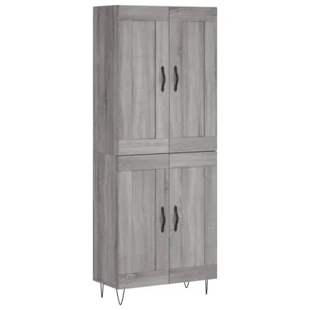 Buffet haut Sonoma gris 69,5x34x180 cm Bois d'ingénierie 2