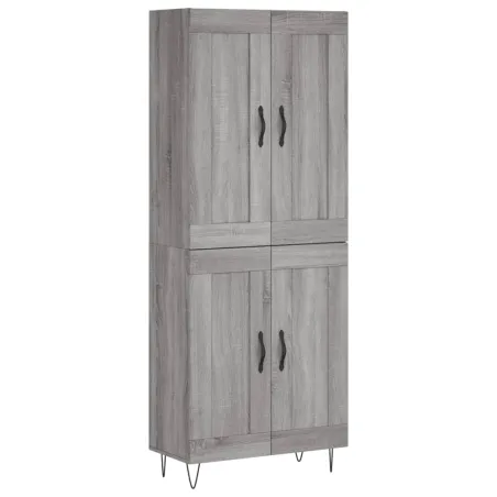 Buffet haut Sonoma gris 69,5x34x180 cm Bois d'ingénierie