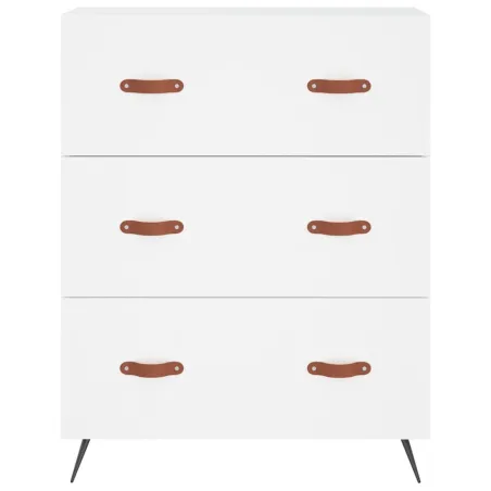 Buffet haut Blanc 69,5x34x180 cm Bois d'ingénierie