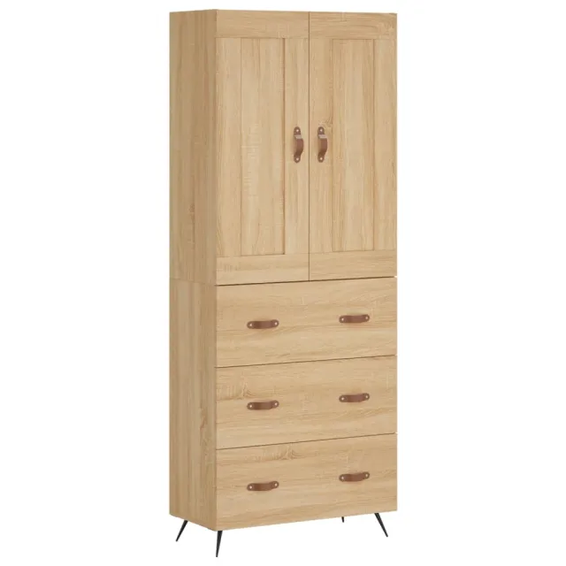 Buffet haut Chêne sonoma 69,5x34x180 cm Bois d'ingénierie
