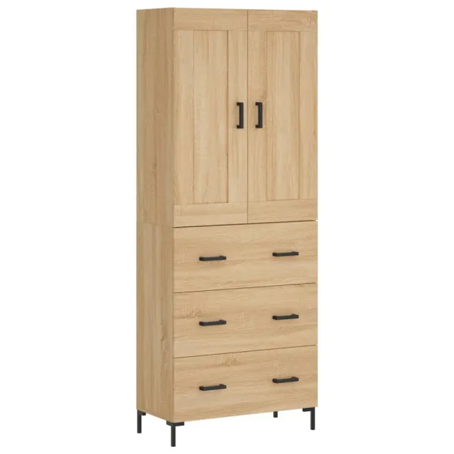 Buffet haut Chêne sonoma 69,5x34x180 cm Bois d'ingénierie