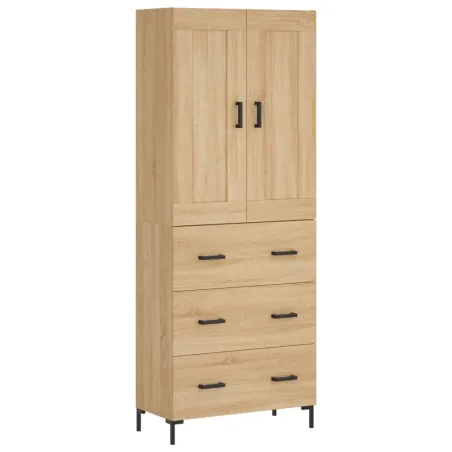 Buffet haut Chêne sonoma 69,5x34x180 cm Bois d'ingénierie