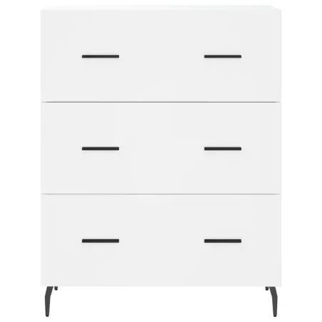 Buffet haut Blanc 69,5x34x180 cm Bois d'ingénierie