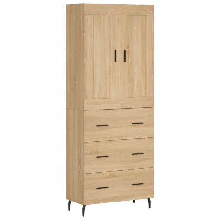 Buffet haut Chêne sonoma 69,5x34x180 cm Bois d'ingénierie