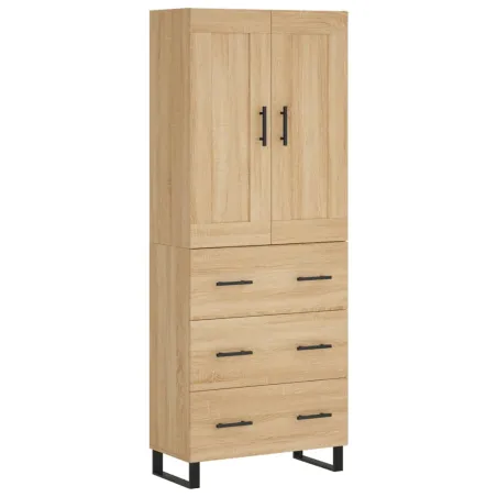 Buffet haut Chêne sonoma 69,5x34x180 cm Bois d'ingénierie