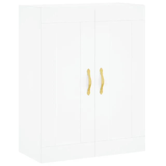 Buffet haut Blanc 69,5x34x180 cm Bois d'ingénierie