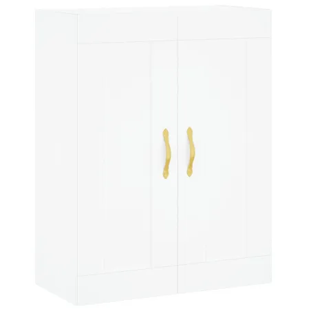 Buffet haut Blanc 69,5x34x180 cm Bois d'ingénierie