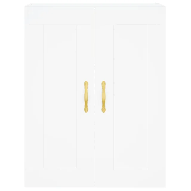 Buffet haut Blanc 69,5x34x180 cm Bois d'ingénierie