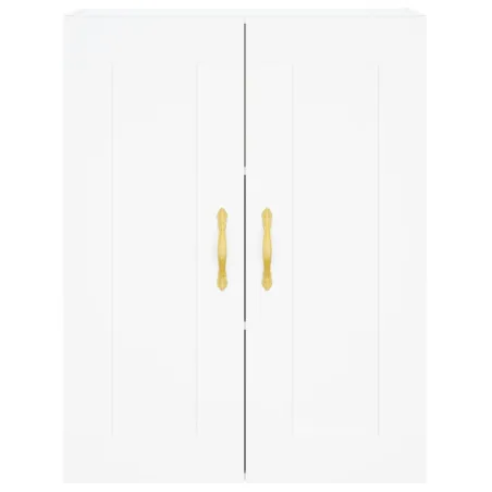 Buffet haut Blanc 69,5x34x180 cm Bois d'ingénierie