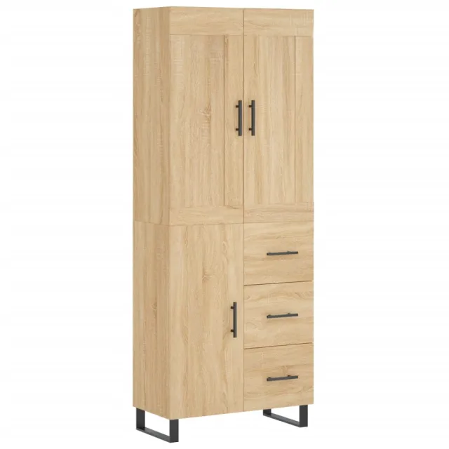 Buffet haut Chêne sonoma 69,5x34x180 cm Bois d'ingénierie