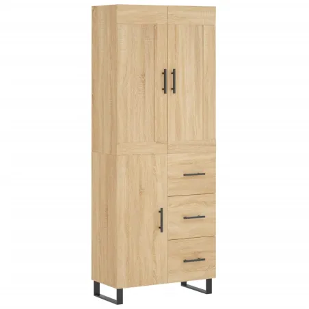 Buffet haut Chêne sonoma 69,5x34x180 cm Bois d'ingénierie