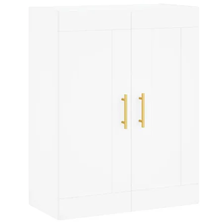 Buffet haut Blanc 69,5x34x180 cm Bois d'ingénierie