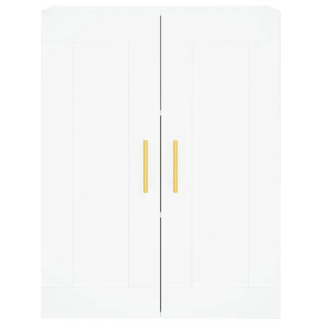 Buffet haut Blanc 69,5x34x180 cm Bois d'ingénierie