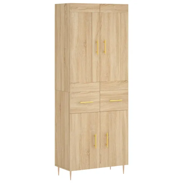 Buffet haut Chêne sonoma 69,5x34x180 cm Bois d'ingénierie