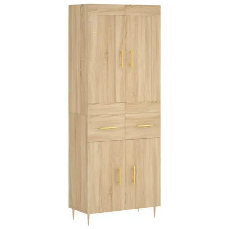Buffet haut Chêne sonoma 69,5x34x180 cm Bois d'ingénierie